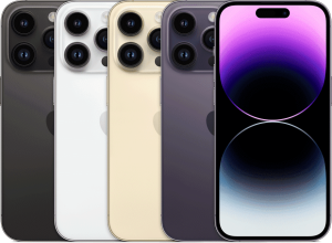 An image of all iPhone 14 Pro colours